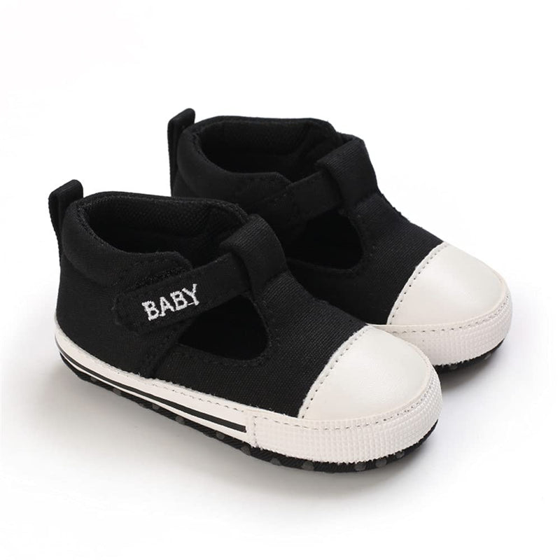 [Australia] - HsdsBebe Baby Girl Closed-Toe Sandals Soft-Sole Infant Summer Breathable Beach Sandals Newborn First Walks Sneaker Shoes 0-6 Months Infant A/Black 