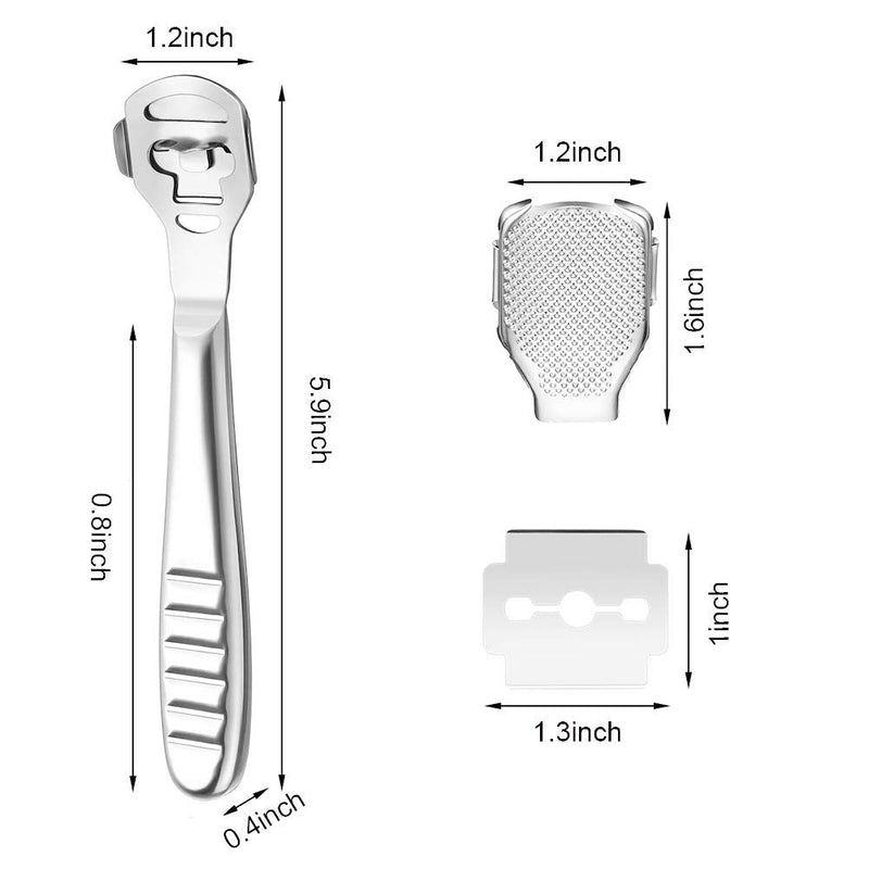 [Australia] - Codream Pedicure Callus Shaver Foot File Care Hard Skin Remover Callus Shaver Sets with Case, Foot File Heads & 10 Replacement Blade 