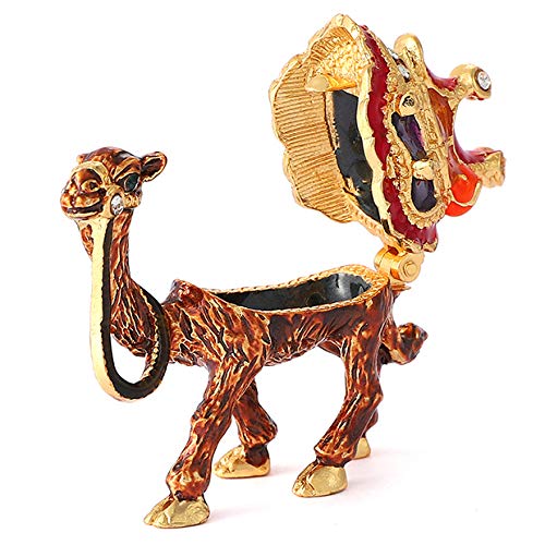 [Australia] - QIFU-Hand Painted Enameled Mini Camel Decorative Hinged Jewelry Trinket Box Unique Gift For Home Decor 