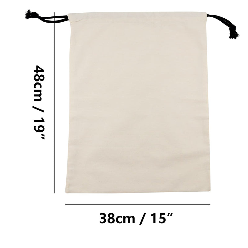 [Australia] - Set of 6 Cotton Travel Portable Shoes Storage Bags Organizer with Drawstring (6PCS M Size) 18.9 x 15 inches ( 48 x 38cm ) 