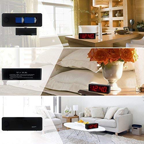 [Australia] - Alarm Clock, Large Display 1.8" LED Numbers, Adjustable Led Brightness, Battery Operated, 12/24Hr, Snooze, Clearly Visible Day and Night, Loud Alarm Clock for Heavy Sleepers Adults, Kids, Elderly 