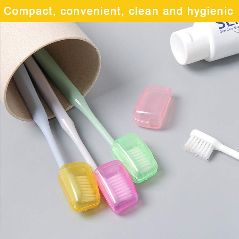 [Australia] - Travel Toothbrush Cover, 20 Pcs Portable Toothbrush Heads Hygienic Protective Cap 