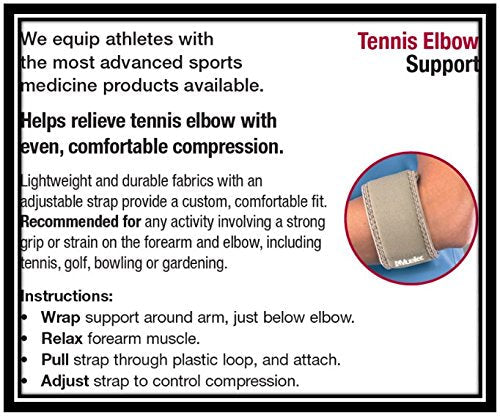 [Australia] - Mueller Tennis Elbow Support, Beige, One Size Fits Most (Pack of 1) Without Gel Pad 