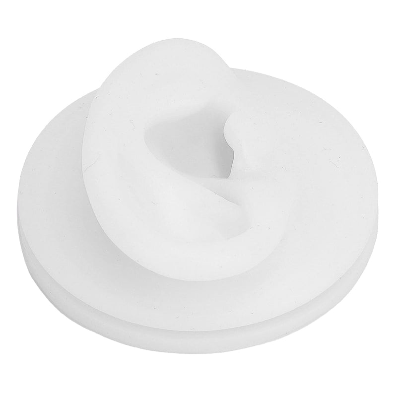 [Australia] - Ear Model Soft Silicone, Silicone Ear Model Ear Acupuncture Practice Model, Reusable Simulation Ear Display Model, White (Left) Left 