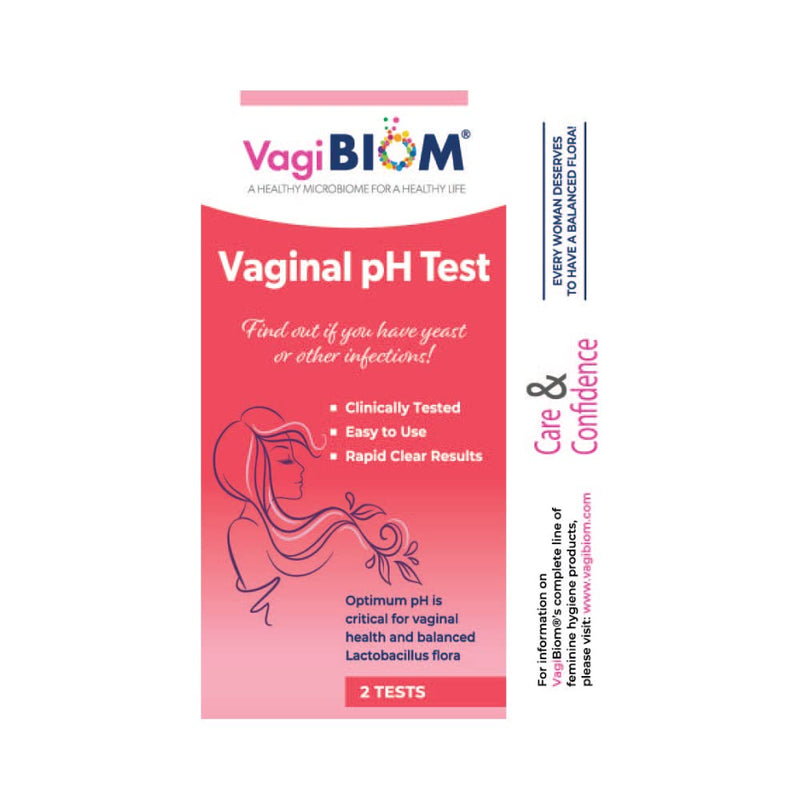 [Australia] - VagiBiom Vaginal pH Tester: Balanced and Healthy Vaginal microbiome ensures Optimum pH. Do You Have Intimate Issues, Don't Guess use pH Test kit (2 Tests) 