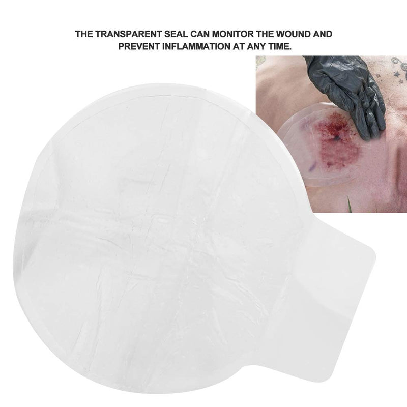 [Australia] - Chest Seal, Chest Seal Accessory Silica Gel Transparent Chest Seal Wounds Sticker Adhesive Emergency Survival Accessory Tool 