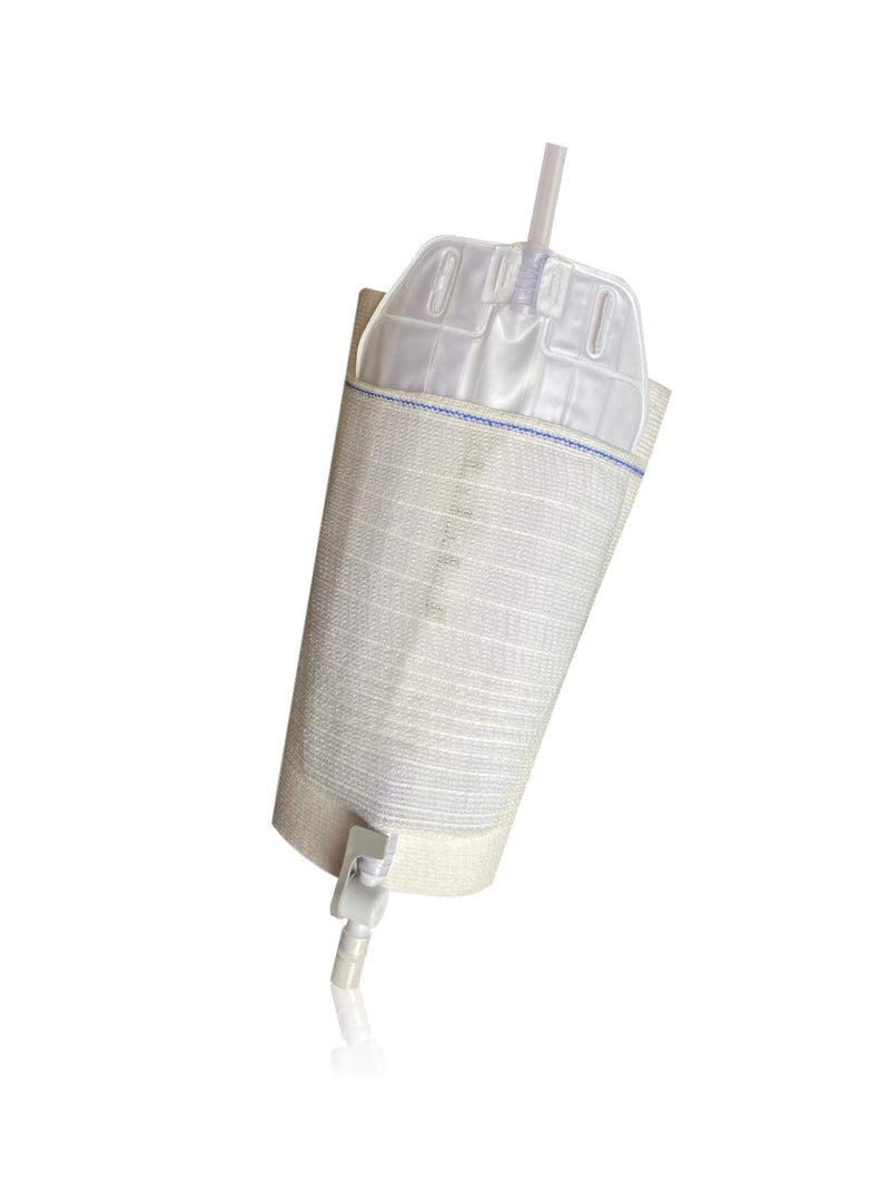 [Australia] - E&E Urine Leg Bag Holder - Bladder Fluid Retention Bag Sleeve, Non-Latex, Washable, 2 Pack, Small SMALL (24-39cm) 