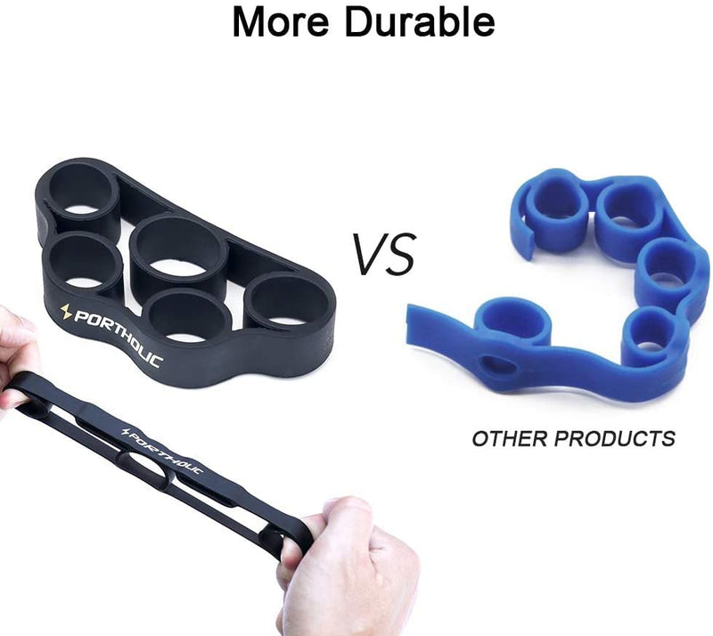 [Australia] - 4 Pack Hand Exerciser Grip Strengthener, Finger Stretcher Hand Grip Resistance Bands Hand Strengthener Hand Strengthening Forearm Exerciser for Arthritis Black 