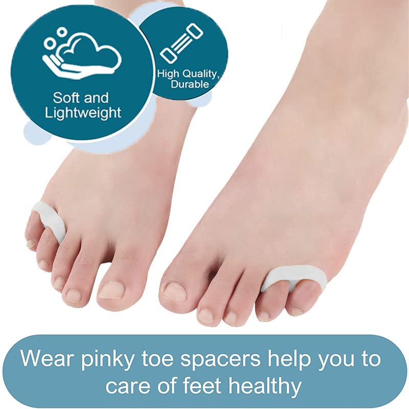 [Australia] - Mcvcoyh Pinky Toe Separators, 12 Packs of Gel Toe Protectors for Overlapping Toes, Curled Pinky Toes, Little Toe Separators for Friction 