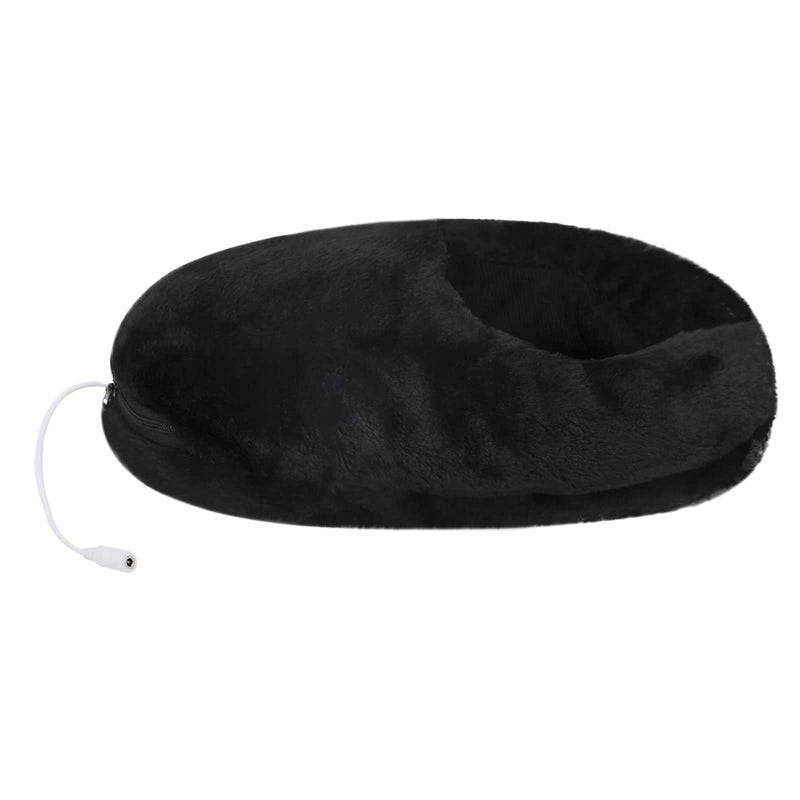 [Australia] - USB Heated Slippers Foot Warmers for Men Women Plush USB Electric Heating Slippers Foot Cushion Rechargeable Heating Shoes Office Winter Warming Slippers Night Sleep Foot Warmers 