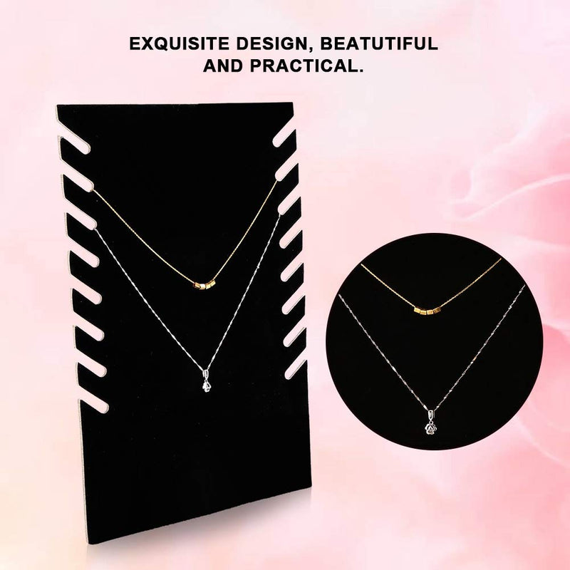 [Australia] - Jewelry Necklace Display Stand, Easel Black Necklace Jewelry Display Multiple Necklace Bust Organizer Stand Jewelry Stand Necklace Showcase Holder Pendant Chain Display Rack Jewelry Stand for Necklace 