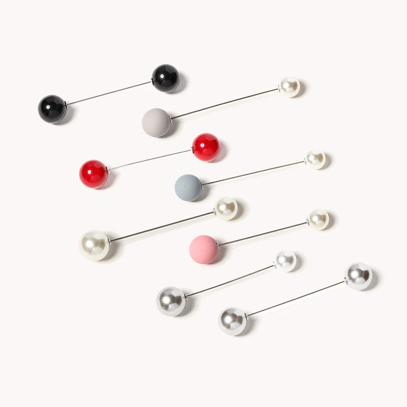 [Australia] - SOFTONES Faux Pearl Brooch for Women Sweater Shawl Clip All-Match Clothes Pins Crystal Shawl Clips for Women Costume Accessory B 