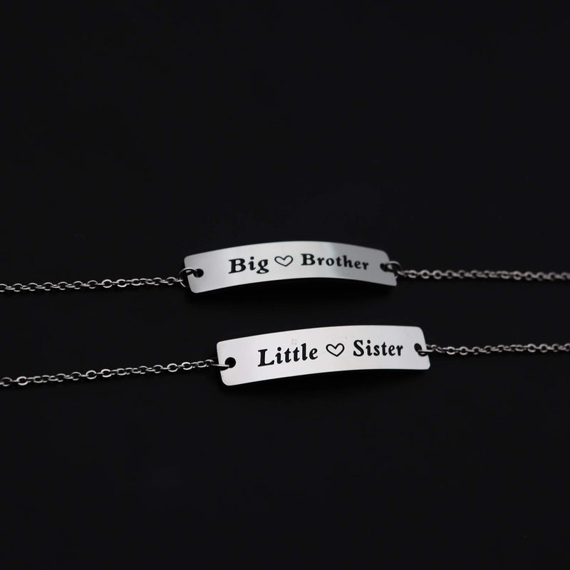 [Australia] - Huiuy Big Sister Little Brother Sibling Matching Keyring Set Family Jewelry Gifts for Brother from Sister Big Brother Little Sister-b 