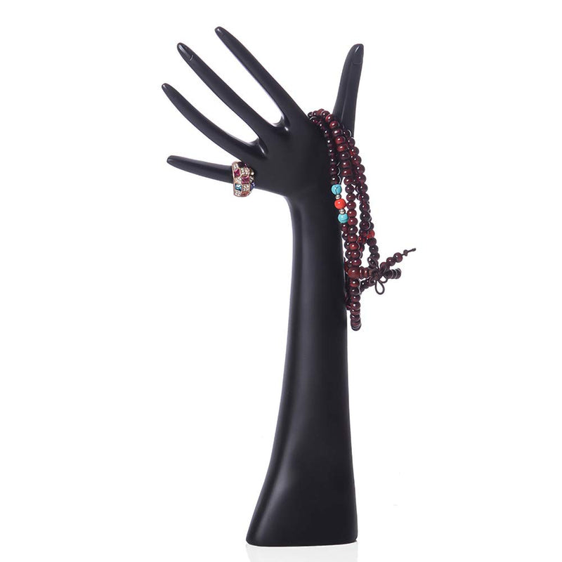 [Australia] - HOMANDA Black Resin Long Hand Form Bracelet Ring Jewelry Display Holder Organizer (Hand Form-Style 4) Hand Form-style 4 