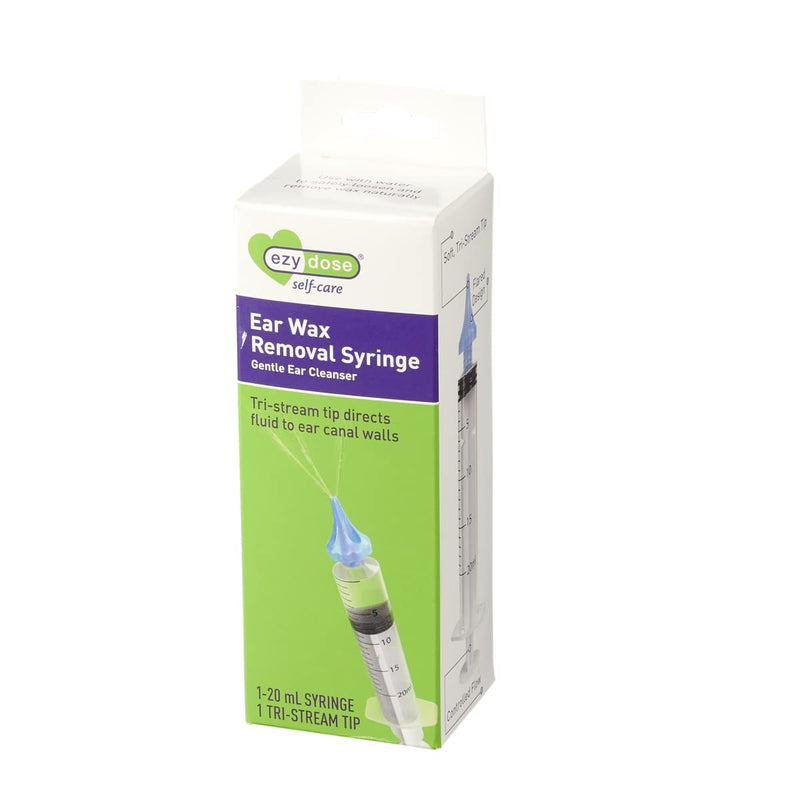 [Australia] - Ezy Dose Ear Wax Removal Syringe with Tri-Stream Tip, Perfect for Kids and Adults, 20mL Capacity 