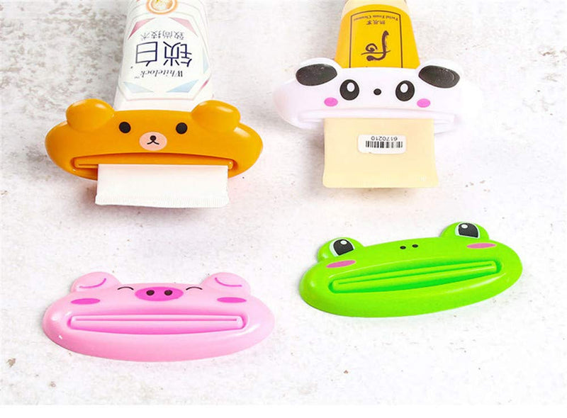 [Australia] - 4pcs Toothpaste Dispenser Kids Children Tools Animal Tooth Paste Tube Squeezer Toothpaste Rolling Holder Home Bathroom Supplies,Panda Panda 