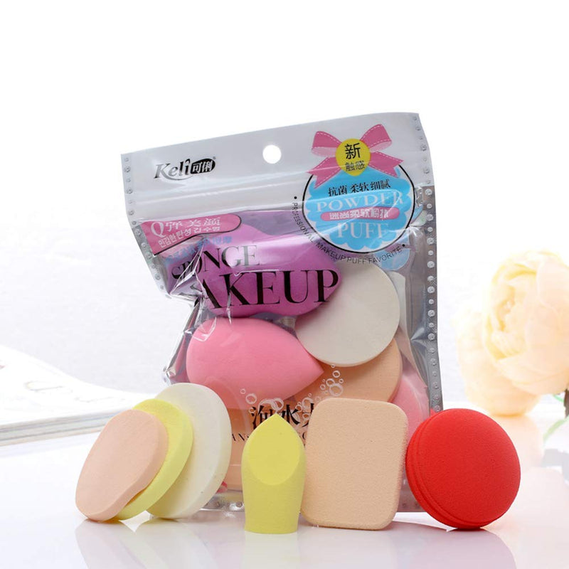 [Australia] - Makeup Sponge Blender Set, Beauty Makeup Sponges Foundation Blending Sponge 6pcs Flawless for Liquid, Cream, and Powder, Multi-colored Makeup Sponges 