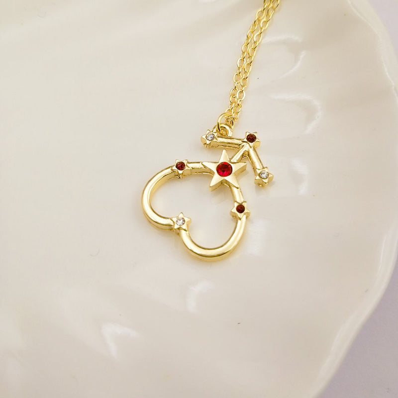 [Australia] - Nine Planets Pendant Necklace Sailor Moon Guardian Star Clavicle Necklace, Astronomy Enthusiast Gift Jewelry Mars 