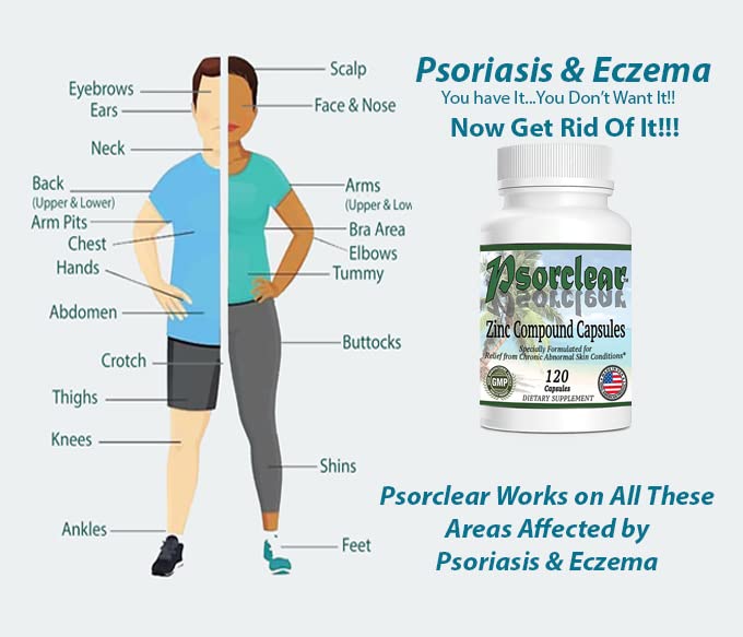 [Australia] - Psorclear-Psoriasis & Eczema Treatment | A Proven Effective and All-Natural Treatment for Psoriasis Eczema & Rosacea Relief That Works (120 Count Bottle) 