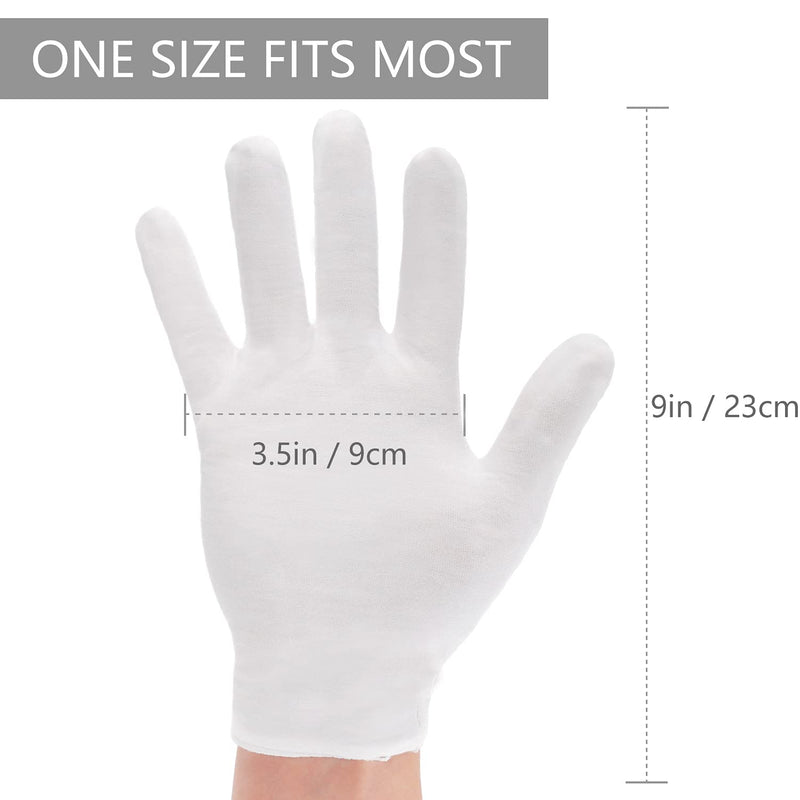 [Australia] - Occan Moisturizing Gloves Overnight for Men and Women, White Cotton Hand Therapy Gloves for Moisturizing Hands Bedtime, Eczema, Jewelry, Costume (6 Pairs) 6 Pair (Pack of 1) 