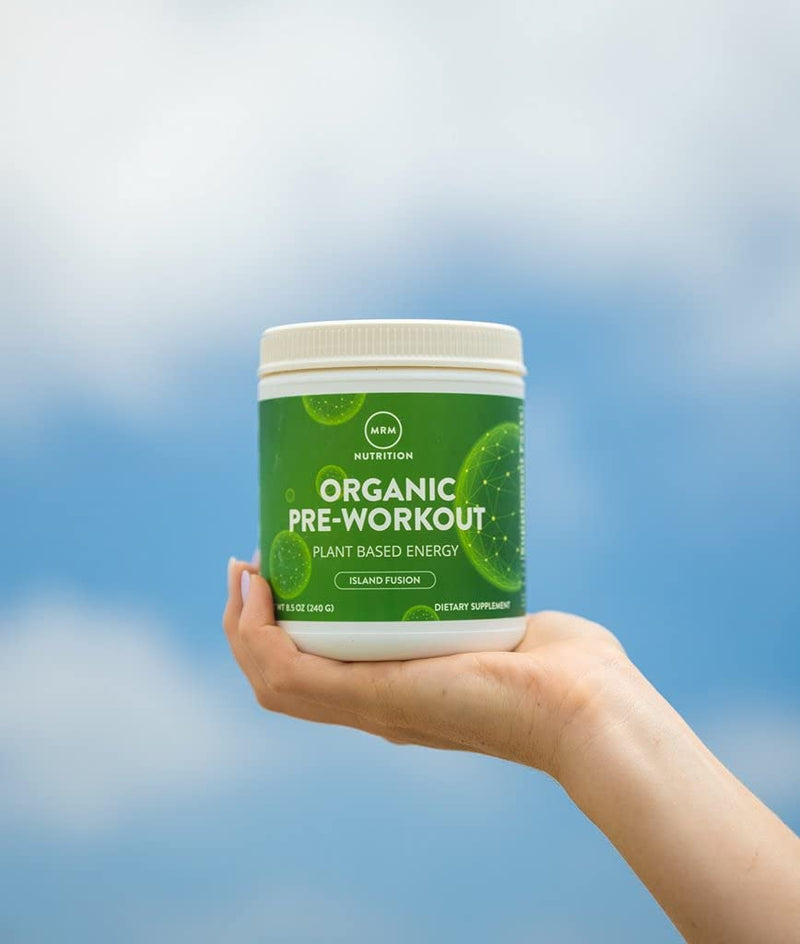 [Australia] - MRM Nutrition Organic Pre-Workout Powder | Island Fusion Flavored | Superfoods + 150mg Natural Caffeine + adaptogens | Clean Energy + Focus| Healthy Blood Flow | Vegan + Non-GMO | 20 Servings 