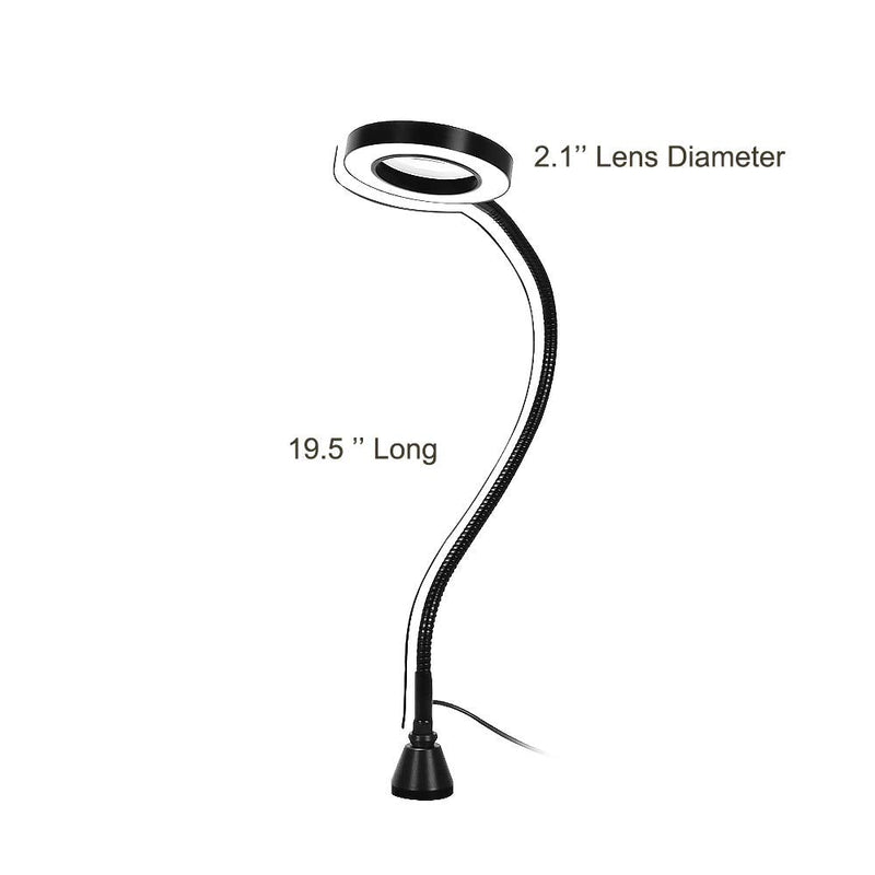 [Australia] - LED 3X Magnifier, Flexible Gooseneck Magnifier Lamp Strong Magnet Base, Can Be Positioned to Hold The Magnifier Where You Want Hands Free 
