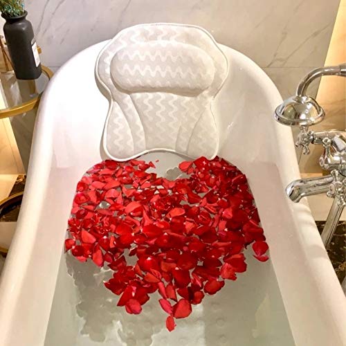 [Australia] - Bath Pillow, Kmeivol Bath Pillows for Tub, Luxury Bathtub Pillow for Neck, Head, Back and Shoulder Support, Breathable Soft and Comfortable Tub Pillow, Bath Pillows with Six Strong Suction Cups 