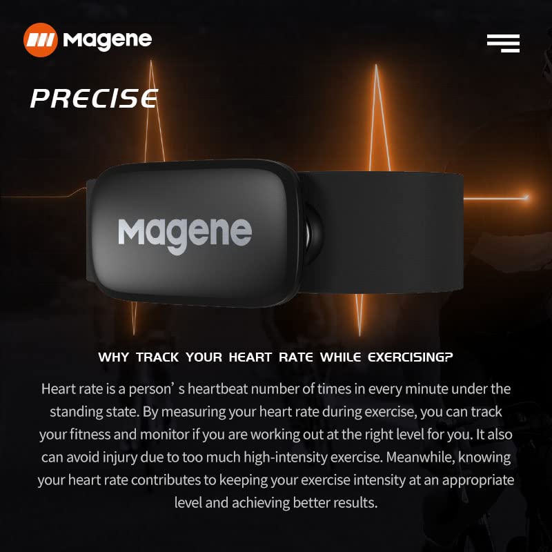 [Australia] - Magene H64 Heart Rate Monitor, Heart Rate Sensor Chest Strap, Protocol ANT+/Bluetooth, Compatible with iOS/Android APPs New H64 