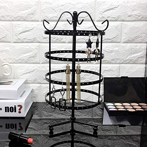 [Australia] - PENGKE 4 Tiers Rotating Earring Spin Table,144 Holes Earring Organizer Jewelry Display Stand for Earrings,12.2 x6 inch 