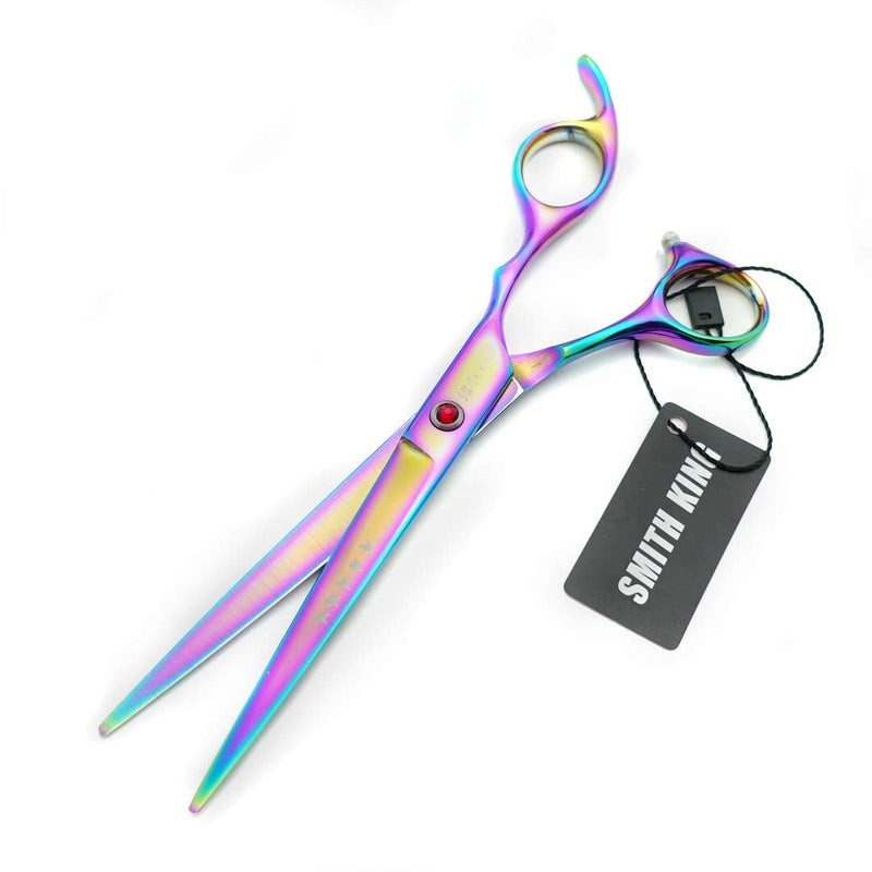 [Australia] - 7.0 inch hair scissors set Hair cutting scissors & thinning scissors with razor combs in 1 set (Rainbow) 