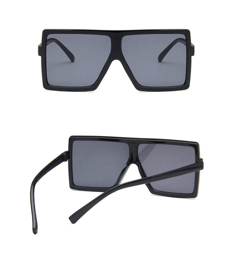 [Australia] - FOURCHEN Oversized Square Sunglasses for kids, Flat Top Fashion Shades sunglasses for girls and boys All Grey Lens 