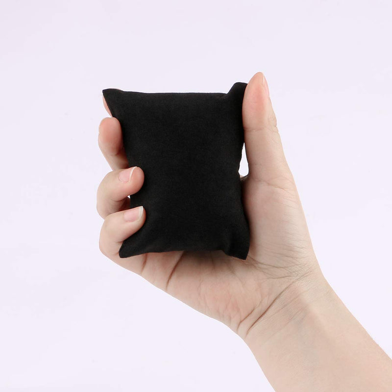 [Australia] - Sdoot 20 Pieces Velvet Bracelet Watch Pillow, Small Black Velvet Pillow Jewelry Pillow Watch Bracelet Bangle Cushions 