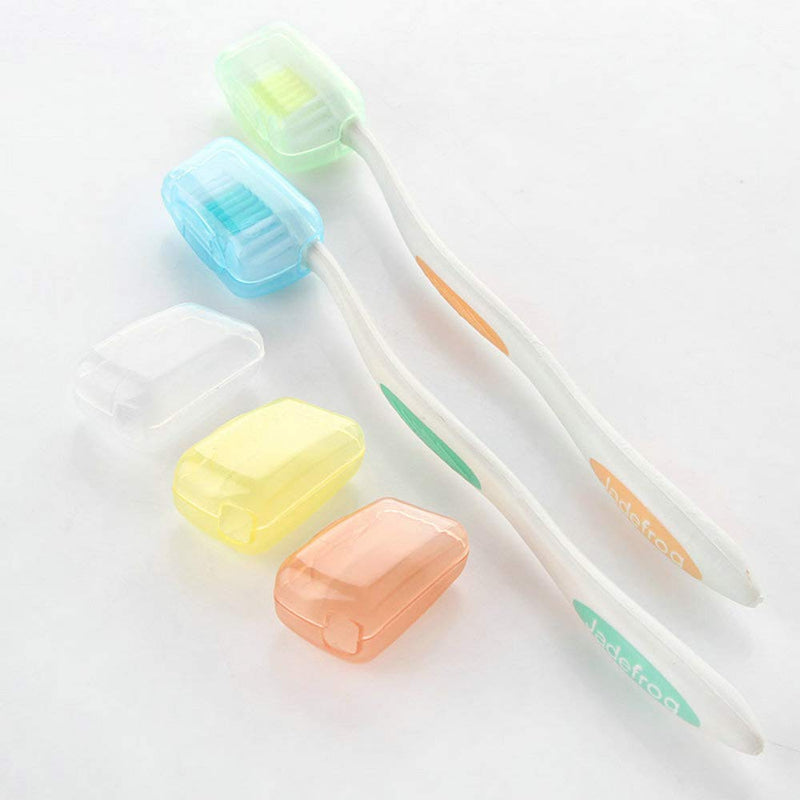 [Australia] - NICEMOVIC 5 Pieces Travel Portable Toothbrush Head Covers Toothbrush Protective Case Toothbrush Head Protector Cap 