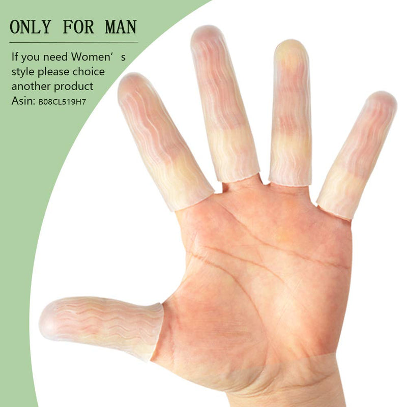 [Australia] - 10 Pack Silicone Finger Protectors,for Man,Gel Finger Cots & Protector,Relief from Pain of Finger Tips Cracked, Arthritis 