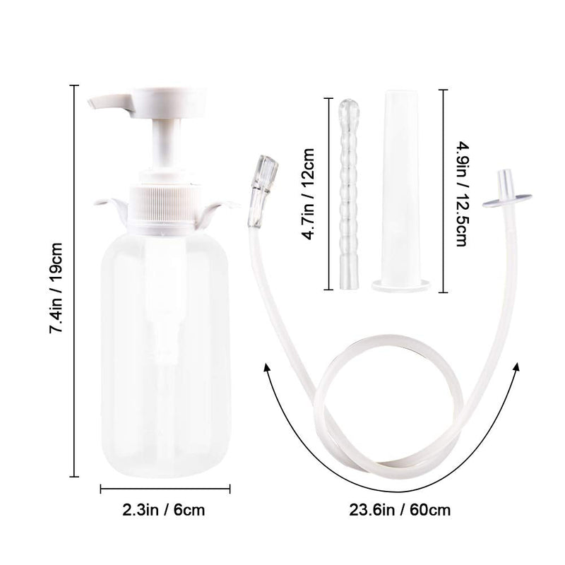 [Australia] - 300ml Vaginal Douche-Anal Douche and Vagina Cleaning Household Coffee Enema kit, 3 Nozzle Heads, Reusable Manual Pressure Douche Bottle Enema, for Men and Women Douche, Colon Cleansing, Nursing 