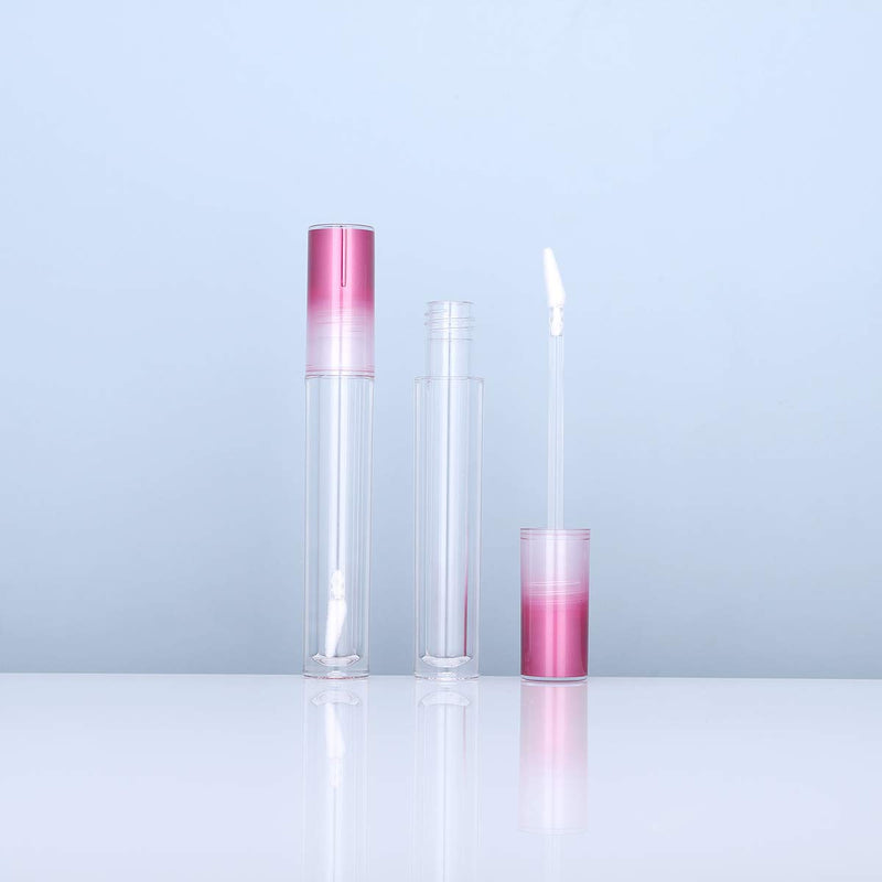 [Australia] - Empty Lip Gloss Tubes,CAIYA 5mL Lip Gloss Containers Set with Wand Unique Lip Gloss Tubes Clear Lip Gloss Bottles with Stoppers for Beauty Makeup Sample Gift(5pcs Gradient Colorful Lids) 5pcs Gradient Colorful 