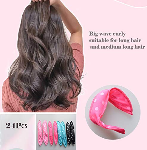 [Australia] - 24Pcs Hair Curlers No Heat, Alldo Hair Curlers Rollers Sponge Rollers Wave Formers Hair Rollers for Long Short Sleep in Rollers Curlers DIY Hair Tools Pillow Soft Curls (6 Color*4 Pcs) 