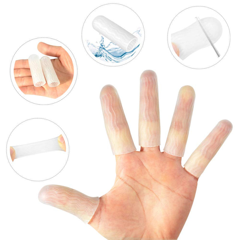[Australia] - 10 Pack Silicone Finger Protectors,for Man,Gel Finger Cots & Protector,Relief from Pain of Finger Tips Cracked, Arthritis 