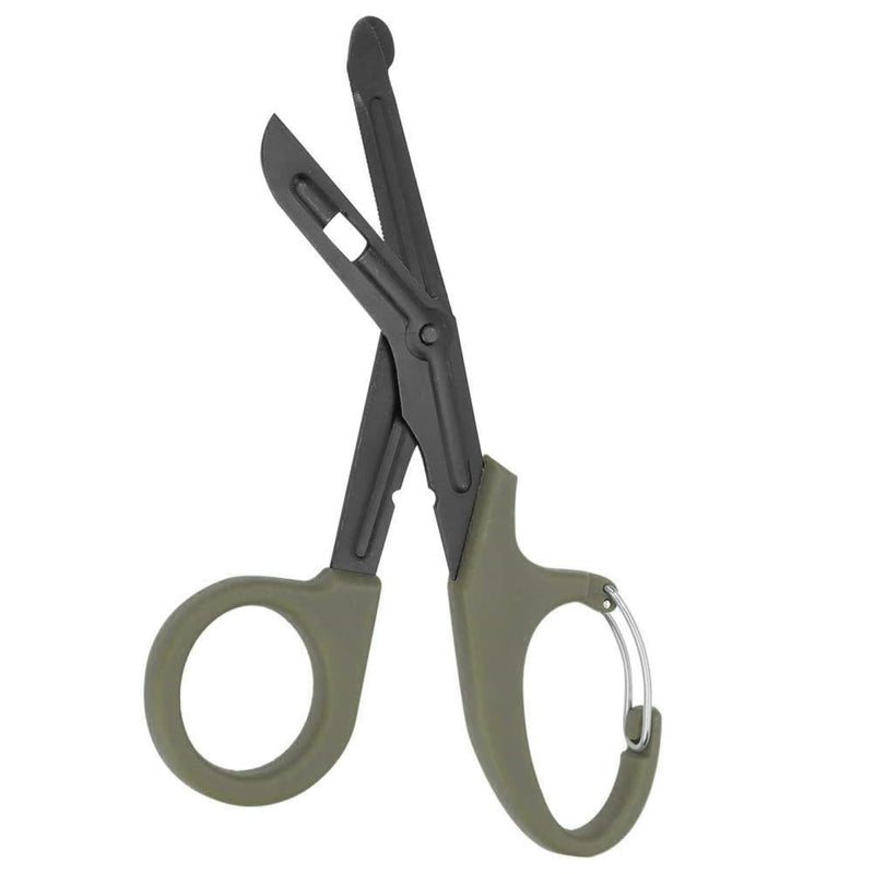[Australia] - Titanium Bandage Shears Scissors EMT and Trauma Shears, Bent Stealth Black Coated for Nurses, Students, Emergency Room (Green, 19cm) Green 