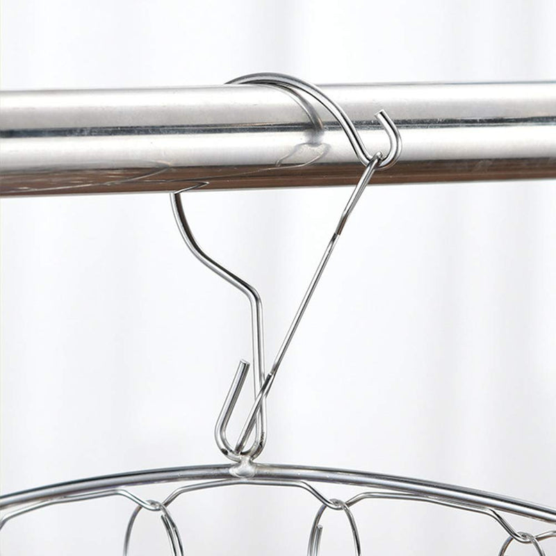 [Australia] - 4 PCS Stainless Steel Drying Drip Hanger, Laundry Clothesline Hanging Rack Windproof Drying Rack with 10 Pegs for Underwear Socks Bras Baby Clothes Gloves 