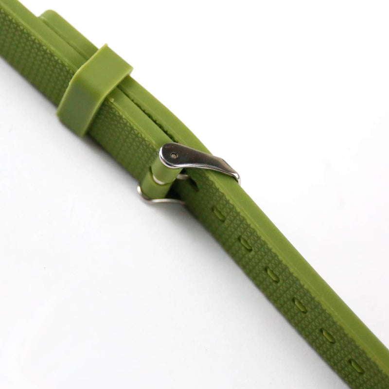 [Australia] - KHZBS Children's Candy Color Silicone Watch Band Waterproof Rubber Strap 12mm ArmyGreen 