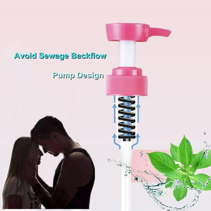 [Australia] - Vaginal Douche Enema Cleaner 600ml Reusable Manual Pressure Anal Vaginal Cleaning System Portable Kit 