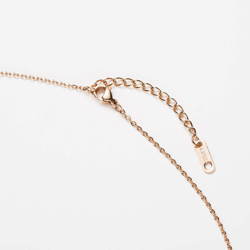 [Australia] - NASAMA Stainless Steel Sideways Cross Pendant Necklace Religious Cross Bracelet Adjustable Jewelry Set Rose gold 