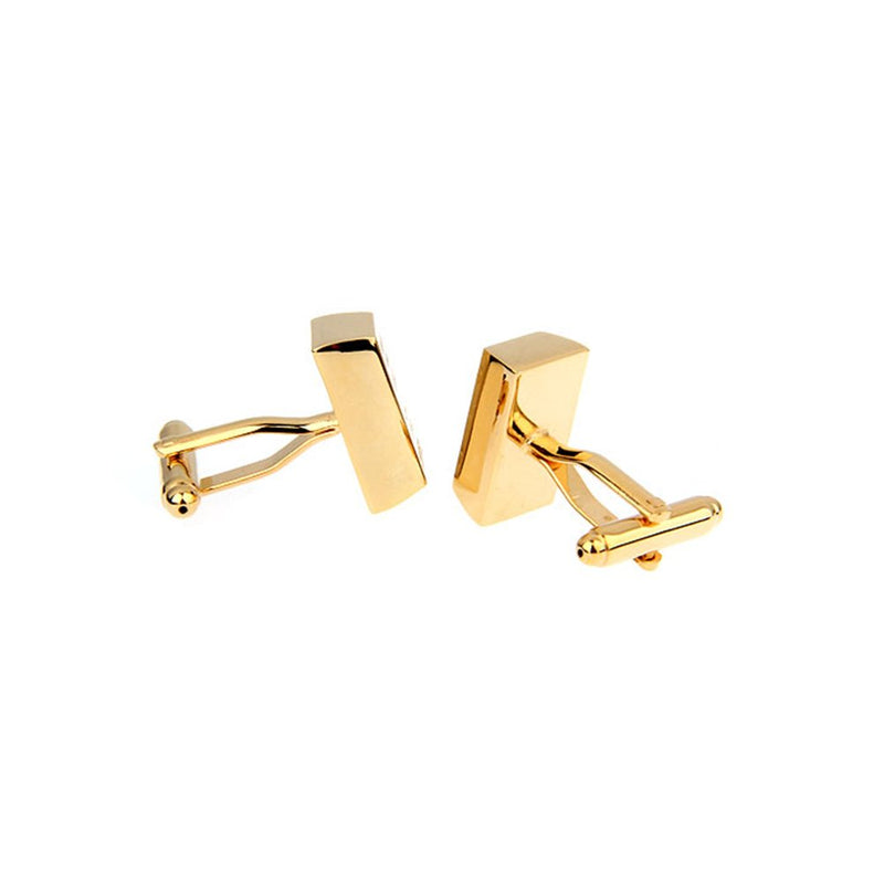 [Australia] - Gold Platted Bullion Bar Cufflinks Cuff Links Money Business Investor Gangster 