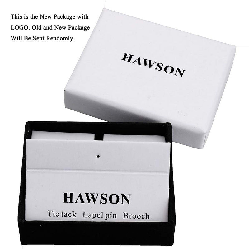 [Australia] - HAWSON Tie Tack for Men with Chain, Tie Pin for Men with Chain, Tie Tack Gift Set for Hushand, Boyfriend and Brother Gold + Brown Pearl 