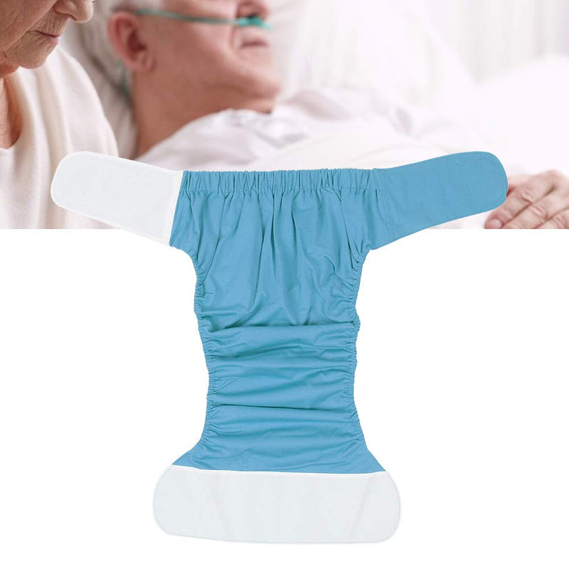 [Australia] - Adult Cloth Diaper, Waterproof & Reusable Elderly Incontinence Protection Nappies Underwear with Maximum Absorbency for Men or Women, Waist: 19.7-49.9inch(Blue) Blue 