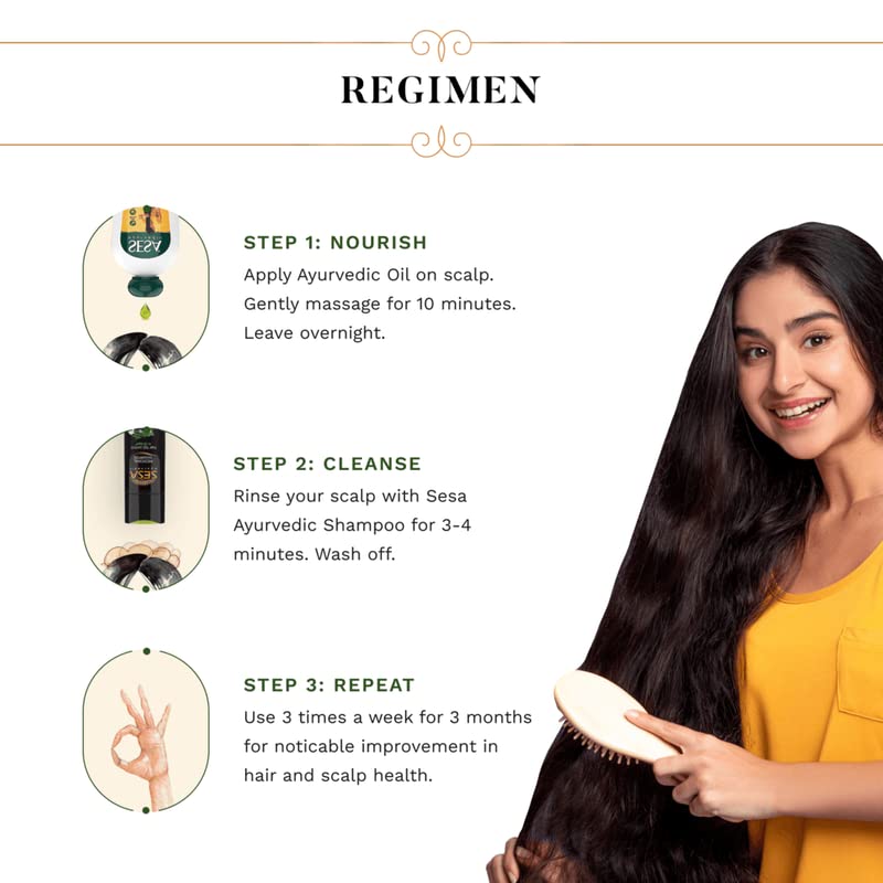 [Australia] - Sesa Ayurvedic Hair Oil 5000 Year Old Kshir Pak Vidhi, Bhringraj & 17 Rare Herbs with 5 Nourishing Oils All Hair Types NO Mineral Oil 200 ml (Pack of 1) 
