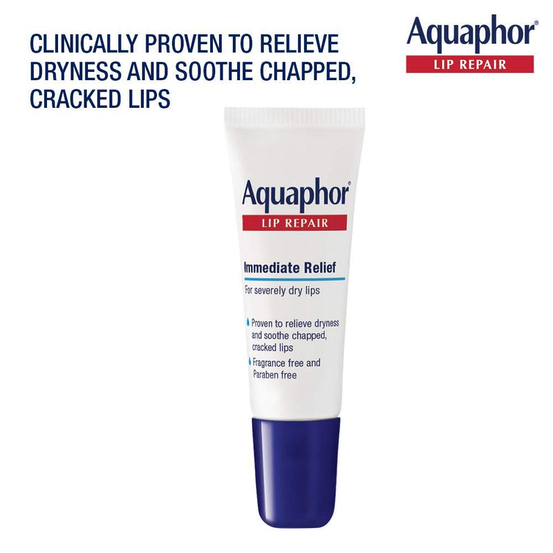 [Australia] - Aquaphor Lip Repair Ointment - Long-lasting Moisture to Soothe Dry Chapped Lips - .35 fl. oz. Tube 