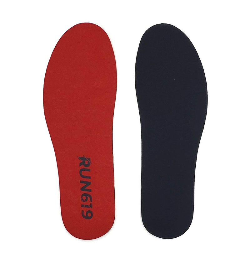[Australia] - RUN619 Zero Drop Shoe Insoles - Thick Flat Firm Shoe Inserts w/ No Arch Support - Foot Forming - Perfect for Running Walking Work or Hiking - 6mm Insoles (Size D - Men's 9-10 / Women's 10-11) Size D - Men's 9-10 / Women's 10-11 