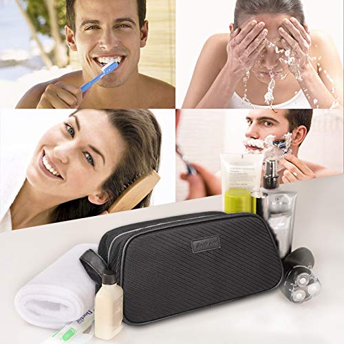 [Australia] - Waterproof Makeup Bag for Toiletries Bag Makeup Pouch Men & Women Large Cosmetic Bag Organizer Luxury Multifunctional Best Value Travel Bags - Black 